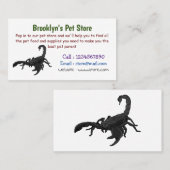 黒い飢えたサソリの漫画イラストレーション 名刺 (正面/裏面)