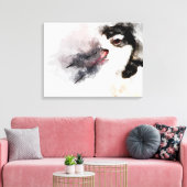 黒い首のスティルトの水色 キャンバスプリント (インサイチュ (リビング))