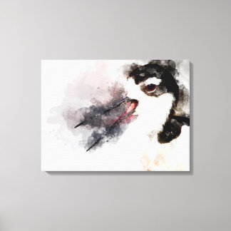 黒い首のスティルトの水色 キャンバスプリント