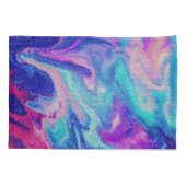 黒い馬のランニングはしかし火を抽出します 枕カバー (裏面)