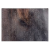 黒い馬の動物の魂のこもった目 カッティングボード (正面)