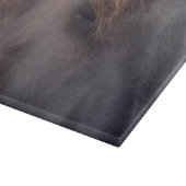 黒い馬の動物の魂のこもった目 カッティングボード (角)