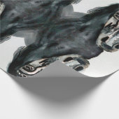 黒い馬の包装紙 ラッピングペーパー (角)