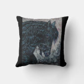 黒い馬の枕 クッション (裏面)