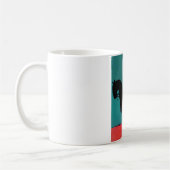 黒い馬を持つヴィンテージのサーカスの芸人 コーヒーマグカップ (左)