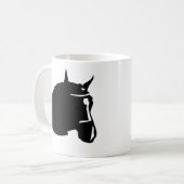 黒い馬頭部 コーヒーマグカップ (正面左)