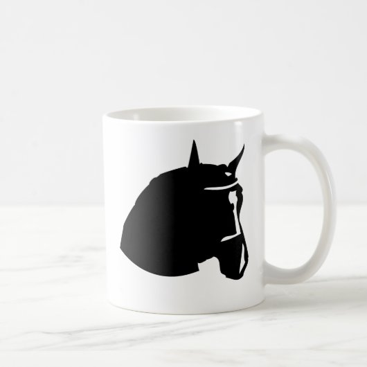 黒い馬頭部 コーヒーマグカップ (右)