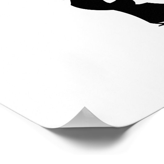 黒い馬2頭 ポスター (角)