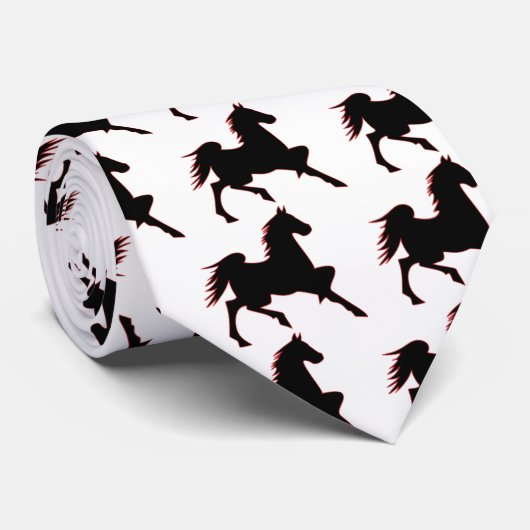 黒い馬 ネクタイ (ロール)