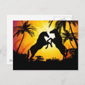 黒い馬 ポストカード (正面/裏面)