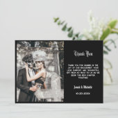 黒い骸骨のデ・ロス・ムエルトスの婚約パーティ サンキューカード (スタンド正面)