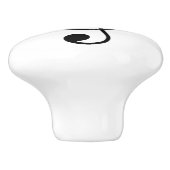 黒い高音クレフ、 音符記号の音楽シンボル表記 セラミックノブ (側面)