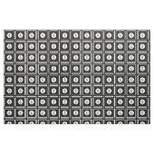 黒い高音クレフ、 音符記号パターン ファブリック (ファットクウォーター)