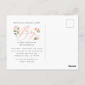 黒い髪の母は男の子の赤ちゃんシャワーの人になる ポストカード (裏面)