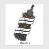 黒い髪は漫画気に染料ボトルしない シール (シート)