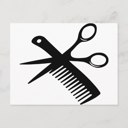 黒い髪結い鋏 ポストカード (正面)