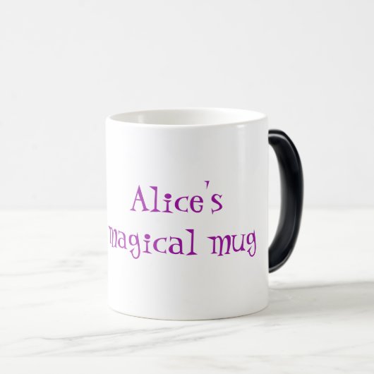 黒い魔法使いパーソナライズされた犬のモーフィングマグ モーフィングマグカップ (正面右)