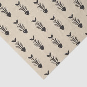 黒い魚の骨の骨組プリント 薄葉紙 (詳細)