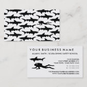 黒い鮫のエレガントなスキューバダイビング/ボートのチャーター 名刺 (正面/裏面)