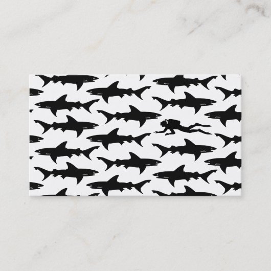 黒い鮫のエレガントなスキューバダイビング/ボートのチャーター 名刺 (正面)