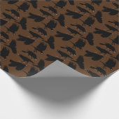 黒い鳥かカラスか ラッピングペーパー (角)