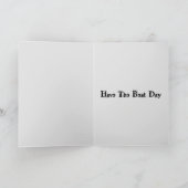 黒い鳥が誕生日を祝う カード (内部)