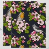 黒い鳥と花 (正面/裏面)