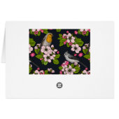 黒い鳥と花 (裏面横)