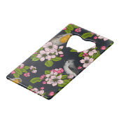 黒い鳥と花 クレジットカード栓抜き (裏面アングル)