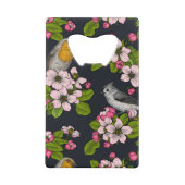 黒い鳥と花 クレジットカード栓抜き (裏面)