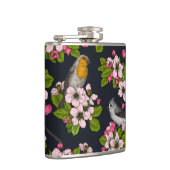 黒い鳥と花 フラスク (右)