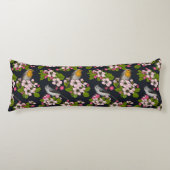 黒い鳥と花 ボディピロー (正面)