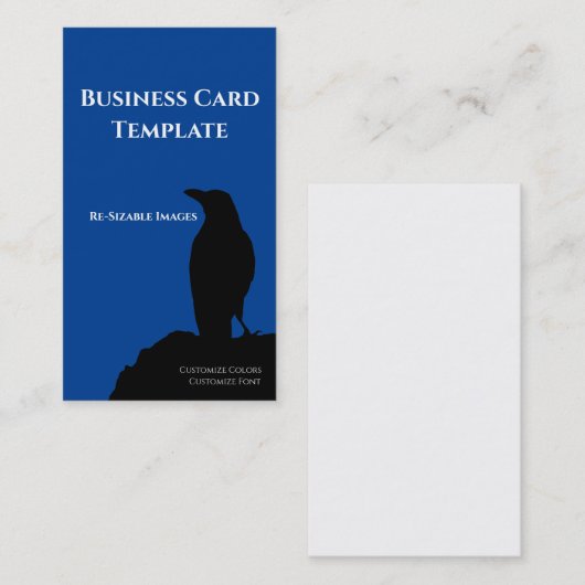 黒い鳥のロゴRaven名刺 名刺 (正面/裏面)