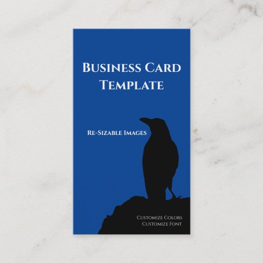 黒い鳥のロゴRaven名刺 名刺 (正面)