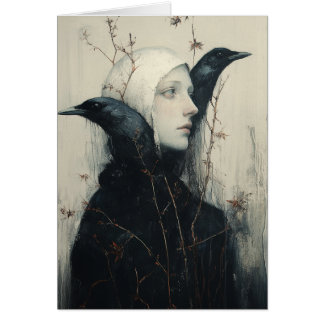 黒い鳥の女の空白のカード内