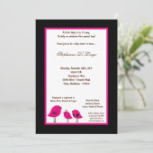 黒い鳥の赤ちゃんシャワー(5 x 7) 招待状 (スタンド正面)