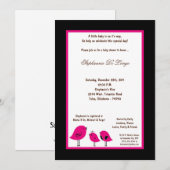 黒い鳥の赤ちゃんシャワー(5 x 7) 招待状 (正面/裏面)