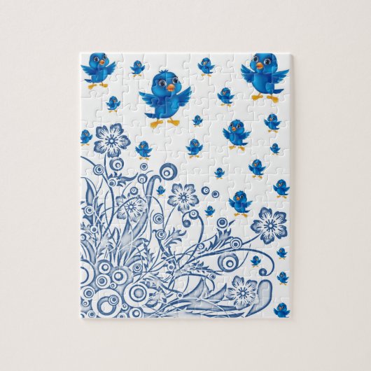 黒い鳥ジグソーパズル皆 ジグソーパズル (縦)