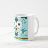 黒い鳥11のozのクラシックで白いマグ コーヒーマグカップ (正面右)