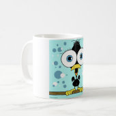 黒い鳥11のozのクラシックで白いマグ コーヒーマグカップ (正面左)