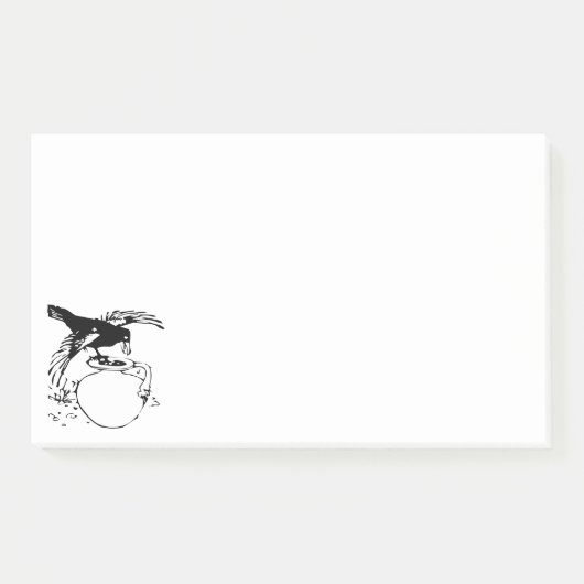 黒い鳥Raven Sticky Post-Itノート ポストイット (正面)