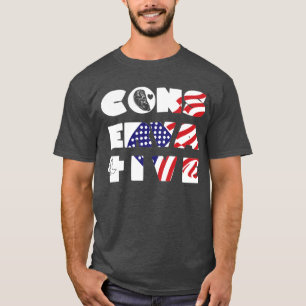 黒い鳩の十字架付きアメリカ国旗プロライフ保守主義 Tシャツ