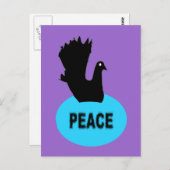 黒い鳩の平和はがき ポストカード (正面/裏面)