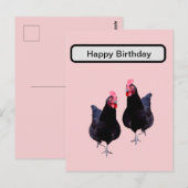 黒い鶏が生意気に鳴く ポストカード (正面/裏面)