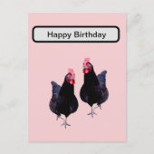 黒い鶏が生意気に鳴く ポストカード (正面)