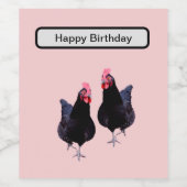 黒い鶏が生意気に鳴く ワインラベル (シングルラベル)