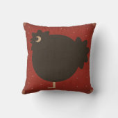 黒い鶏の枕 クッション (裏面)