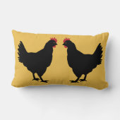 黒い鶏 ランバークッション (裏面)