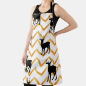 黒い鹿と金ゴールド エプロン (インサイチュ)