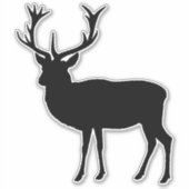 黒い鹿エレガントの伝統的シルエット シール (正面)